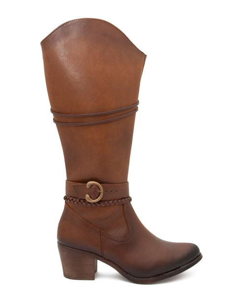 Bota Campera Miel Con Hebilla 887